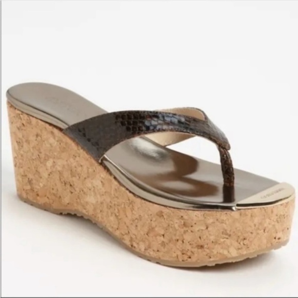 Jimmy Choo 'Pathos' Cork Platform Slide Sandal - image 1